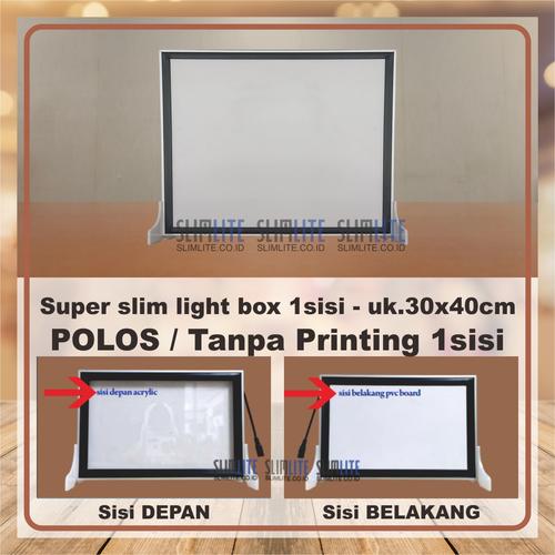 Foto Produk Super Slim Polos 1sisi 30x40cm - LED neon box tipis meja kasir dari SLIMLITE