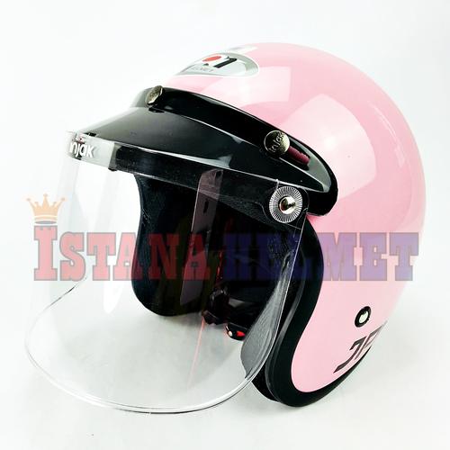 Foto Produk HELM BOGO JPN RETRO ARC PASTEL PINK ORIGINAL - BATOK ONLY dari ISTANAHELMET