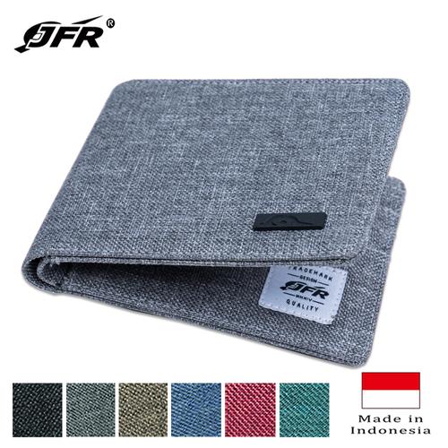 Foto Produk JFR Fashion Dompet Pria Bahan Kulit Canvas JP07 - Abu -abu Tua dari Jennifer Wallet