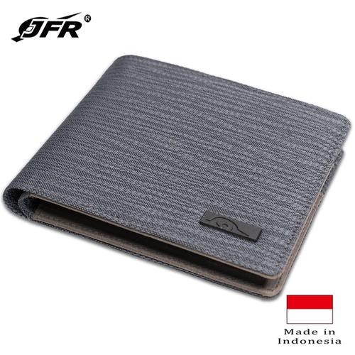 Foto Produk JFR Fashion Dompet Pria Bahan Kulit Canvas JP33 Monroe Series - Abu-abu dari Jennifer Wallet