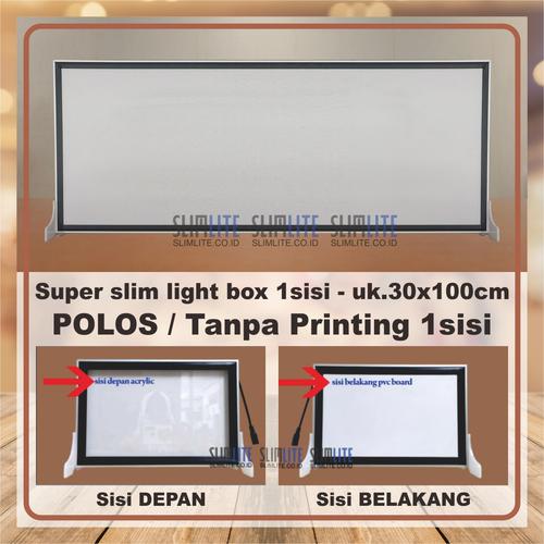 Gambar Super Slim Polos 1sisi 30x100cm - LED neon box tipis untuk meja dari SLIMLITE Kota Surabaya Tokopedia
