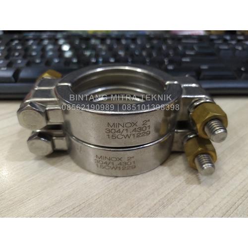 Jual TRI CLAMP SANITARY HIGH PRESSURE SS304 2 INCH Kota Bandung