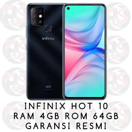 Foto Produk Infinix Hot 10 4/64 RAM 4GB ROM 64GB GARANSI RESMI - OBSIDIAN BLACK dari PREMIUM OFFICIAL STORE