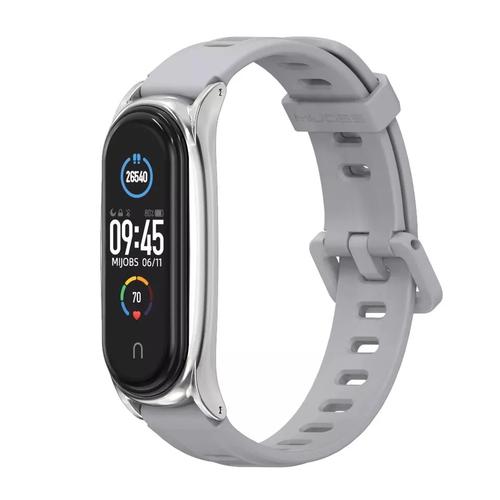 Foto Produk Strap Mijobs Band 3/4/5 Replacement Sport Strap Mi Band 3/4/5 ORI - Abu-abu dari Shopatthebees