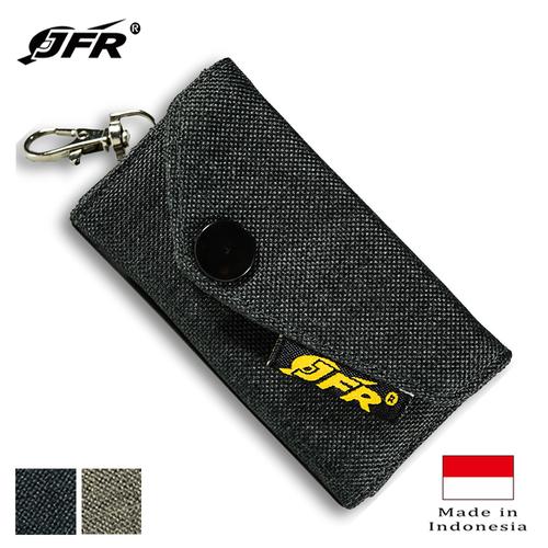 Foto Produk JFR Fashion Dompet Kunci Bahan Kulit Kanvas GKC01 - Hitam dari Jennifer Wallet