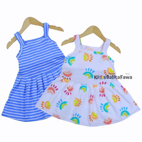 Foto Produk Dress Meymey uk 1-2 Tahun / Dres Baju Anak Perempuan Kaos Harian Murah - Random Warna dari Kios Balita Fawa
