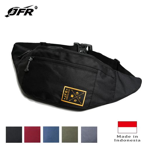 Foto Produk JFR Tas Pinggang Waist Bag Bahan Polyester JT02 Black dari Jennifer Wallet