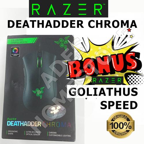 Foto Produk Razer DEATHADDER CHROMA Original 100% (Bukan OEM, Bukan KW) +Goliathus dari ADES homestore