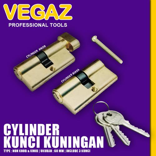 Foto Produk VEGAZ - Silinder Kuningan Kunci Pintu Cylinder Kunci Pintu Besar 60 MM dari Vegaz-Tools