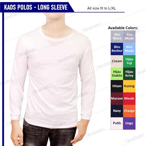 Foto Produk Baju Kaos Polos Oblong Panjang Grosir Bukan Gildan / Combed 30s - Putih dari BroCloth