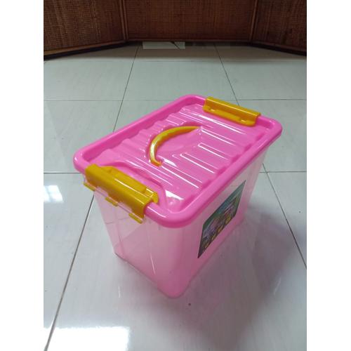Foto Produk Box Container dgn Pegangan (Bening) /Box Container 8L 15L 25L 40 Liter - Merah Muda, 8 Liter dari secretbasesby