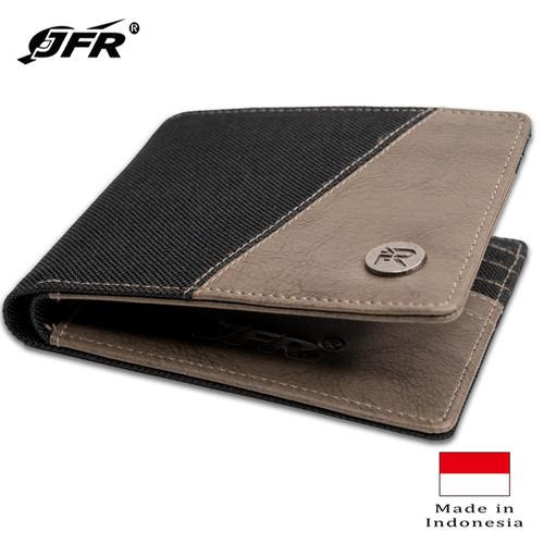 Foto Produk JFR Fashion Dompet Pria Bahan Kulit Canvas JP32 Jersey Series - Hitam dari Jennifer Wallet