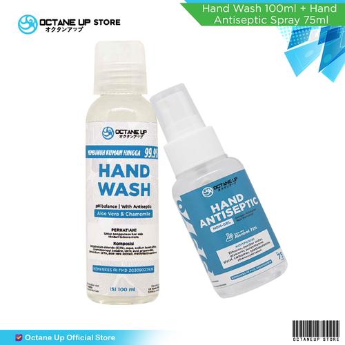 Foto Produk Bundling Sabun Cuci Tangan Octane Up 100ml & Hand Sanitizer Spray 75ml dari OCTANE UP STORE