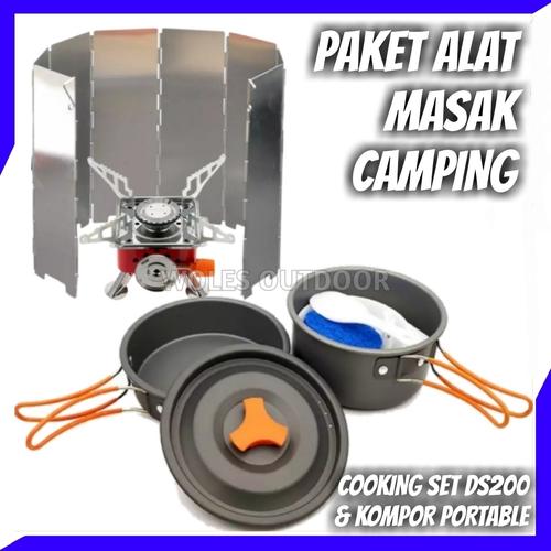 Foto Produk Paket Hemat Cooking set / Nesting 2 person & Kompor camping Redbird dari Woles Outdoor Store