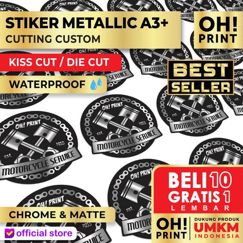 Jual Cetak Stiker / Print Sticker Label Metallic Silver Gold A3+ &amp; KISS ...