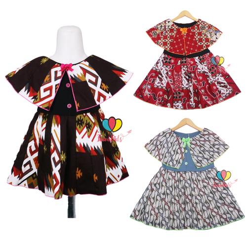 Foto Produk Dress Irene size 1-2 Tahun / Dres Batik Cape Anak Perempuan Murah Baju - 1-2 tahun dari Kios Balita Fawa