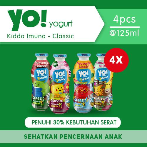 Gambar Yogurt Heavenly Blush YO Kiddo Imuno Classic 4 x 125 ml dari Heavenly Blush Yogurt Jakarta Utara Tokopedia