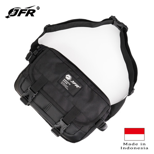 Foto Produk JFR Tas Pinggang Waist Bag Bahan Polyester JT11 Hitam dari Jennifer Wallet