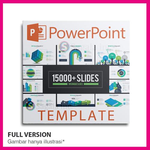 Foto Produk powerpoint 15000 slides business infographic multipurpose template dari Sagala Tech