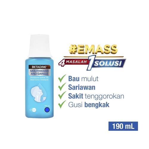 Foto Produk Betadine Obat Kumur Mouthwash & Gargle 190 ML - Antiseptik Mulut dari Plaza Medika