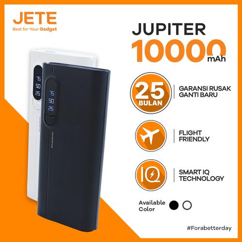 Foto Produk Powerbank JETE JUPITER 10000 mAh Fast Charging Garansi 25 Bulan - Hitam dari JETE Official Surabaya