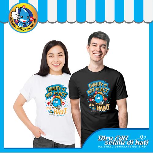 Gambar Baju Kaos T-Shirt Atasan Distro Quality Fashion Wanita Pria - Biru Ori - Hitam dari Air Minum Biru Kota Surabaya Tokopedia