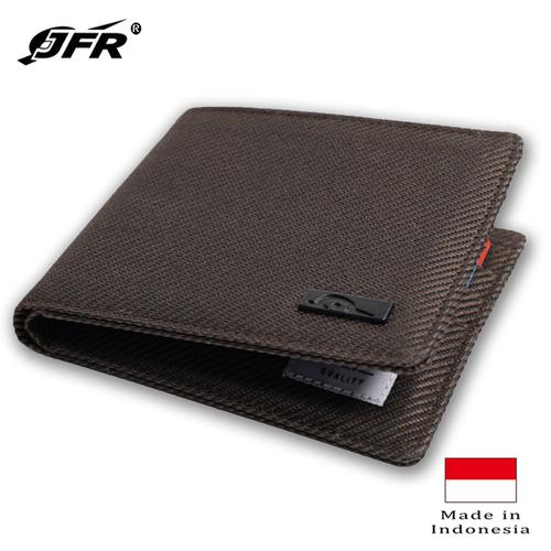 Foto Produk JFR Fashion Dompet Pria Bahan Kulit Canvas JP21 Coklat dari Jennifer Wallet
