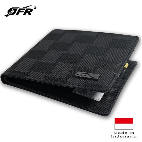 Foto Produk JFR Fashion Dompet Pria Bahan Kulit Canvas JP19 Hitam dari Jennifer Wallet