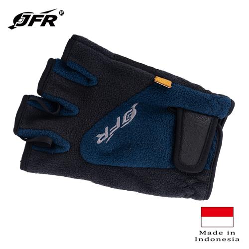 Foto Produk JFR Gloves Sarung Tangan Polar Fleece Half Finger JGloves-13 Navy - NAVY dari Jennifer Wallet