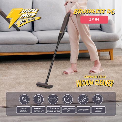 Gambar Zuuper Mum Dust Buster Cordless Stick Vacuum Cleaner (Brushless) ZP04 dari Paninti Hub Jakarta Timur Tokopedia