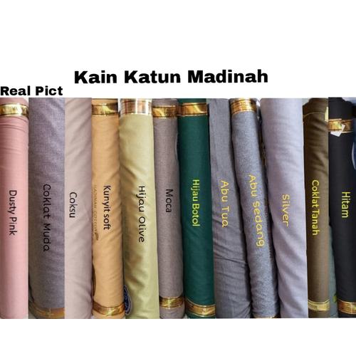 Foto Produk Kain katun madinah 1m/ kain katun adem - Dusty Ungu dari Irulia Shop