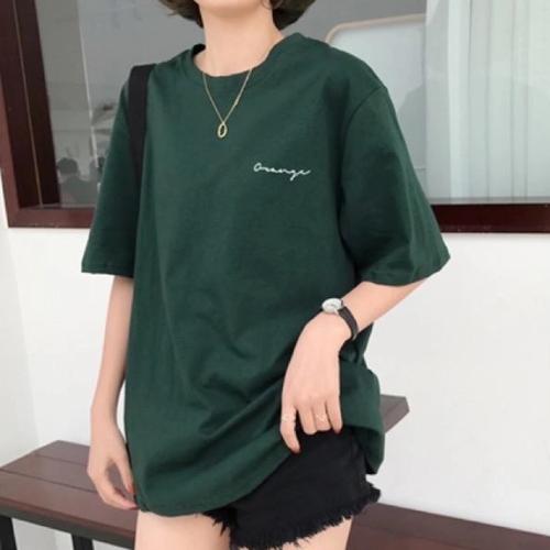 Foto Produk OVERSIZE ORANGE BAJU OVERSIZED WANITA ATASAN CEWEK KAOS WANITA - hijau army dari anjarisshop