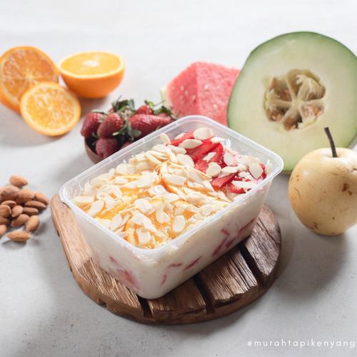 Gambar Salad buah 1000ml (toping almond slices) dari Murah Tapi Kenyang Jakarta Timur Tokopedia