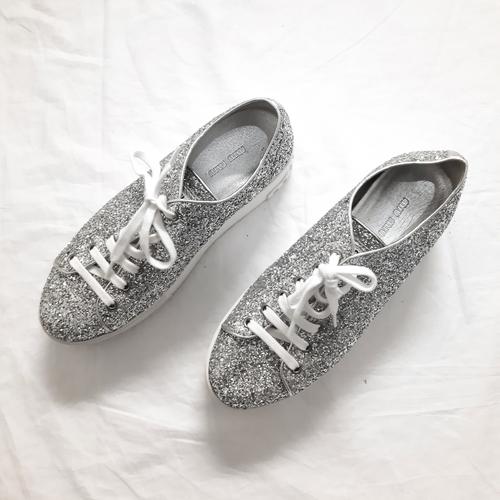 sparkly platform trainers