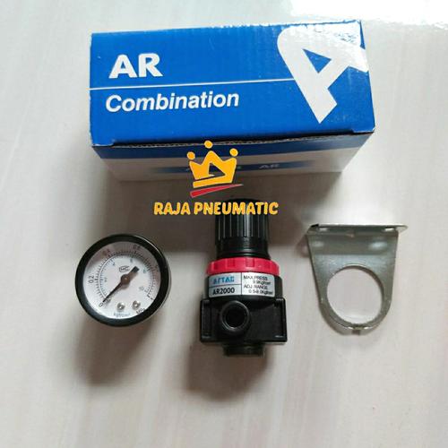 Foto Produk REGULATOR ANGIN 1/4 AIRTAC TIPE AR-2000 PENGATUR TEKANAN ANGIN dari RAJA PNEUMATIC