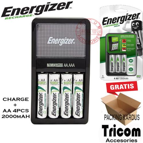 Foto Produk Battery Charge Energizer Maxi free battery AA 4pcs 2000mAh dari Tricom accesories