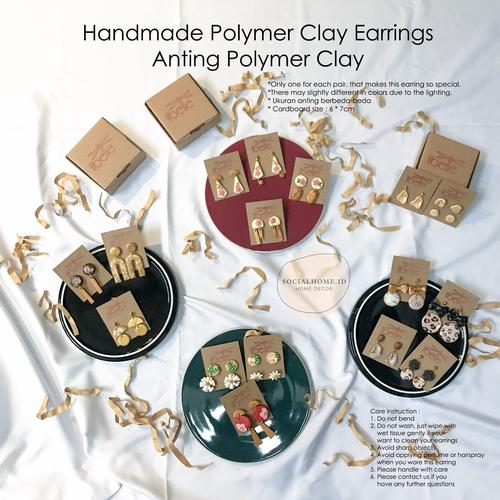 Gambar Handmade Polymer Clay Earrings | Anting Polymer Clay | Stainless Steel - GD-01 dari Socialhomeid Jakarta Utara Tokopedia
