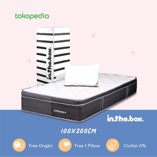 Foto Produk Kasur Spring Bed IN THE BOX PLUS UK 100x200 (Super Single) FREE PILLOW dari INTHEBOX Official Store