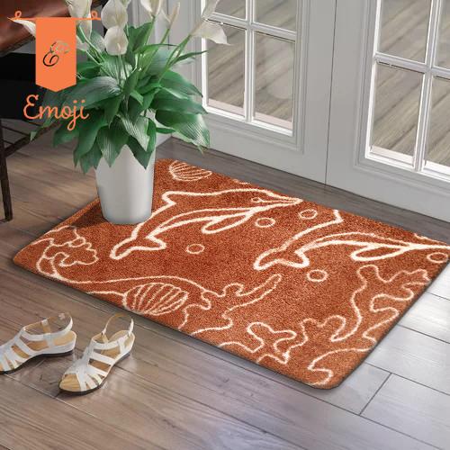 Foto Produk Keset Kaki Handtuft Azrina Import Tebal Lembut Anti Slip 50x80 cm - lumba-lumba dari Emoji Online