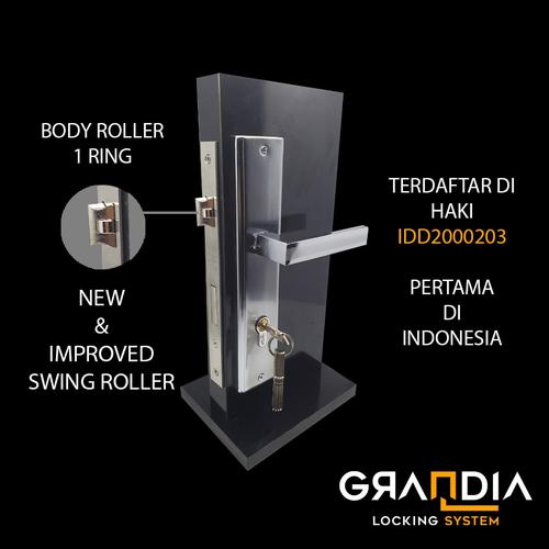 Foto Produk Grandia Gagang Pintu Besar Kayu Set / Door Handle Besar AL931.32 - Gold Silver dari Arga Anggala Sentosa