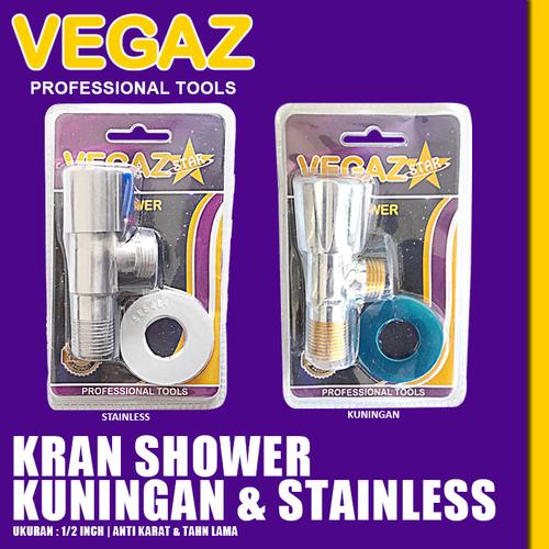 Foto Produk VEGAZ - Kran Shower Stop Kran Single Stainless Kuningan Shower Mandi dari Vegaz-Tools