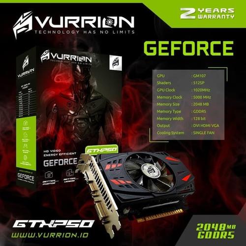 Gambar VURRION GTX 750 2Gb DDR5 128Bit SINGLE FAN dari MAXCOM ONLINE Jakarta Pusat Tokopedia