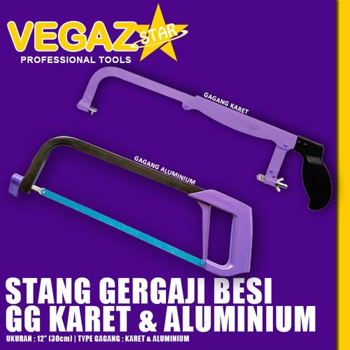 Foto Produk VEGAZ - Stang Gergaji Besi Gagang Aluminium & Karet Hacksaw Frame 12" dari Vegaz-Tools
