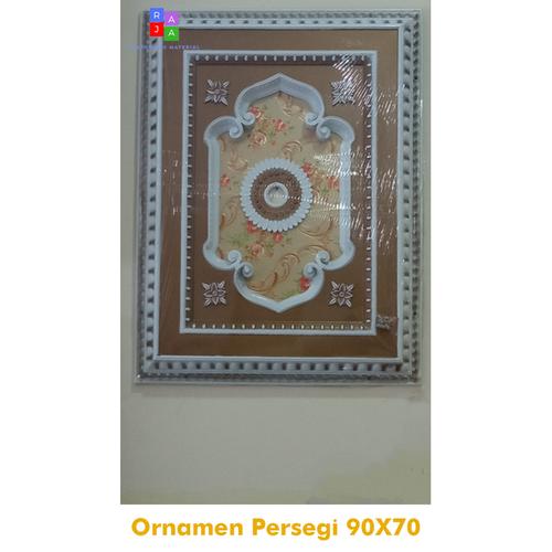 Gambar Ornamen Plafon PVC Ukuran Besar 90 X 70 Untuk Dudukan Lampu Emas dari Raja plafon pvc Kota Bekasi Tokopedia