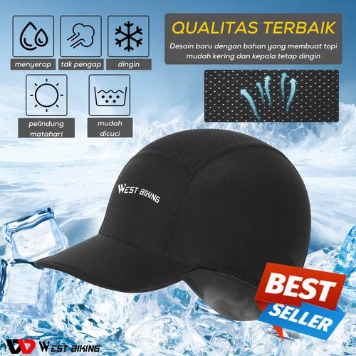 Foto Produk West Biking Bicycle Cap Hat Topi Sepeda 2249 - Hitam - Hitam dari TokoUsbcom