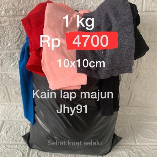 Foto Produk KAIN LAP MAJUN PERCA KATUN ISI 1 kg tanpa jahit LAP KOMPON dari Sehat kuat selalu