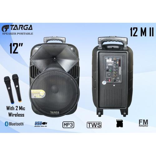 SPEAKER PORTABLE AMPLIFIER WIRELESS TARGA TR-12M 12 INCH BLUETOOTH di  Quality Electronic Tokopedia