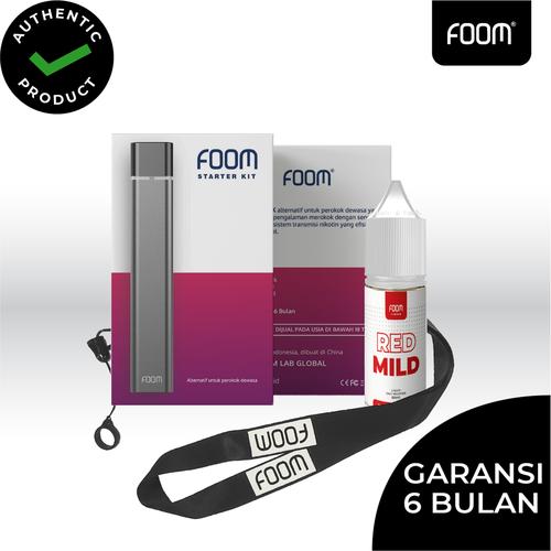 Foto Produk FOOM Bundling Starterkit. Stick - Cartridge - Lanyard - LlQUlD15ml - RED MlLD dari FOOM Lab Global