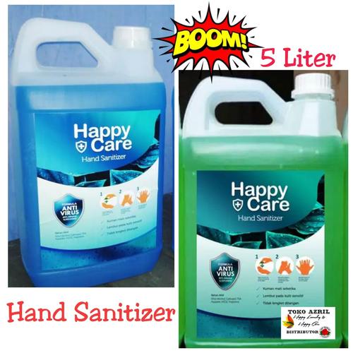 Foto Produk Happy Care 5 liter Cair hand sanitizer alkohol 80% - lemon dari TokoAzril