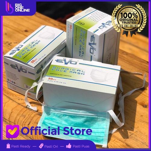 Foto Produk Masker EVO 3ply TIE ON, Masker Bedah Ikat 3 Ply Masker Medis Evo Hijab dari BigOneOnline